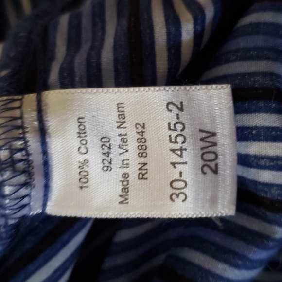 Blue Stripes Button Down Shirt. Office. Work - Picture 10 of 11